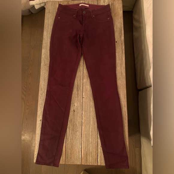 Rick & Skinny | Coated Maroon Red Skinny Jean - Picture 8 of 10